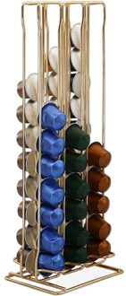 Practical Coffee Capsule Holder Coffee Pod Holder Tower Stand For 60 Nespresso Capsules Storage Capsulas Shelve gouden