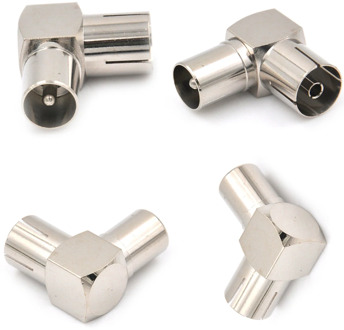 Practical TV Male Plug To F Female Jack 90 Degrees Head Right Angled Bending Type Cable TV Antenna Connector 1pcs