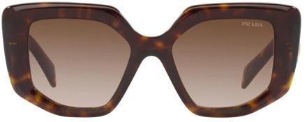 Prada Bruine zonnebril met onregelmatige vorm Prada , Brown , Unisex - 50 MM