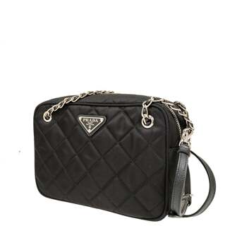 Prada gewatteerde middelgrote schoudertas Zwart - One Size