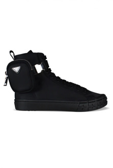 Prada Hoge Top Wiel Sneakers Prada , Black , Heren - 41 1/2 Eu,40 EU