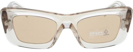 Prada Iconische zonnebril voor vrouwen Prada , White , Dames - 50 MM