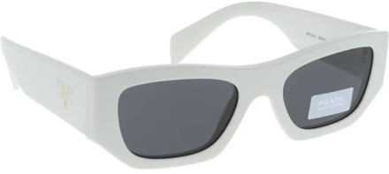 Prada Iconische zonnebril voor vrouwen Prada , White , Dames - 53 MM