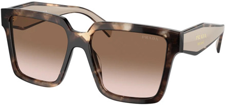 Prada Luxe vintage-geïnspireerde zonnebrillen voor vrouwen Prada , Brown , Dames - 56 MM