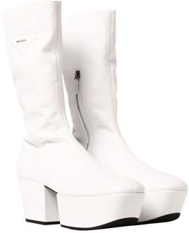 Prada Platform Pull-On Boots Wit