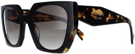 Prada PR15WS 3890A7 zwart en medium tortoise lichtgrijs gradiënt zonnebril - One Size