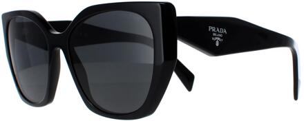 Prada PR19ZS 1AB5S0 zwarte donkergrijze zonnebril