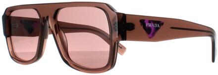Prada PR22YS 17O60B transparant bruin lichtbruine zonnebril