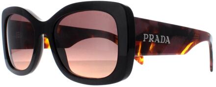 Prada PRA08S 12O50C mahonie bruin gradiënt zonnebril Zwart - One Size