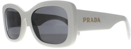 Prada PRA08S 1425S0 talk donkergrijs zonnebril Wit - One Size