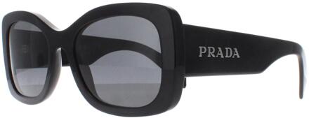 Prada PRA08S 1AB5S0 zwarte donkergrijze zonnebril - One Size