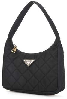 Prada Re-Nylon gewatteerde schoudertas - maat Zwart