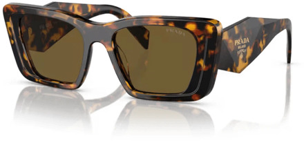 Prada Rechthoekige zonnebril met UV-bescherming Prada , Brown , Unisex - 51 MM