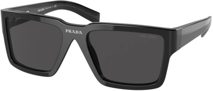 Prada Rechthoekige zonnebril - Zwart Prada , Black , Heren - ONE Size