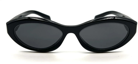 Prada Zwarte zonnebril dames accessoires Aw23 Prada , Black , Dames - 55 MM