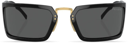 Prada Zwarte zonnebril met origineel etui Prada , Black , Heren - 62 MM