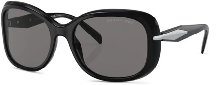 Prada Zwarte zonnebril met originele accessoires Prada , Black , Dames - 57 MM