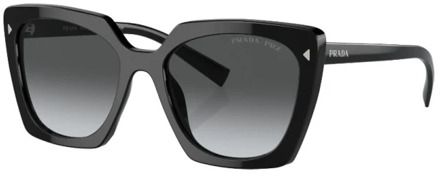 Prada Zwarte zonnebril met originele hoes Prada , Black , Dames - 54 MM