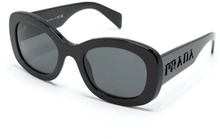 Prada Zwarte Zonnebril Stijlvol Dagelijks Gebruik Prada , Black , Dames - 54 MM