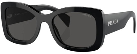 Prada Zwarte zonnebril, stijlvol en veelzijdig Prada , Black , Dames - 56 MM