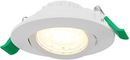 Prado Dimbare LED Inbouwspot - 6 Watt 570 lumen - CCT Lichtkleur Instelbaar 2700K/4000K/6000K - Lage inbouwdiepte 27mm - Rond - Kantelbaar - IP20 voor binnen - Wit