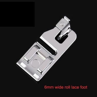 Prajña Rolzoom Curling Naaivoet Voor Naaimachine 3/6mm Zanger Naaien Accessoires Brede Platte naad Krimpen Voet Zilver
