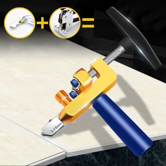 Praktische 2 In 1 Handmatige Tegelsnijder Met Wiel Diamant Roller Multifunctionele Glas Cutter Divider Keramische Tegel Opener Tool