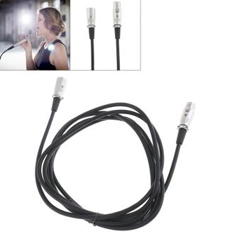 Praktische 2 M 3 Pin Xlr Man-vrouw Microfoon Verlengkabel Audio Extension Kabels Cord Draad Lijn Zwart Voor microfoon 6 Mm