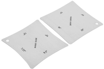 Praktische 2Pcs Rvs Zilver Lichtgewicht Gitaar Toets Gitaar Radius Meten Ruler Tool