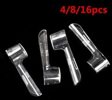 Praktische 4/8/16pcs Reizen Opzetborstel Beschermende Cover Case Cap Houd Stof Uit Beschermende Cap tandenborstel Houders 16stk
