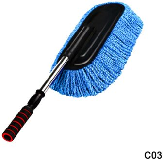 Praktische Auto Cleaning Tools Wax Borstel Auto Exterieur Intrekbare Wasborstel Auto Stofdoek Stof Wax Slepen met Lange Handvat C03