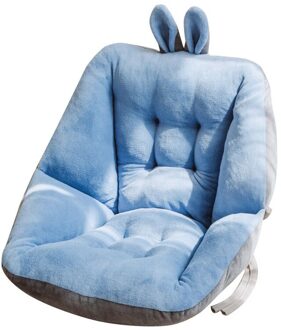 Praktische, Comfortabele En Leuke Stuk Rugleuning Kussen Geïntegreerde Huishoudelijke Kruk Bureaustoel Verdikte Kussen blauw