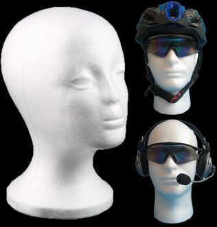 Praktische Foam Vrouw Mannequin Hoofd Pruiken Bril Cap Display Houder Stand Model Pruik Hoofd Met Stand Pruik Houder