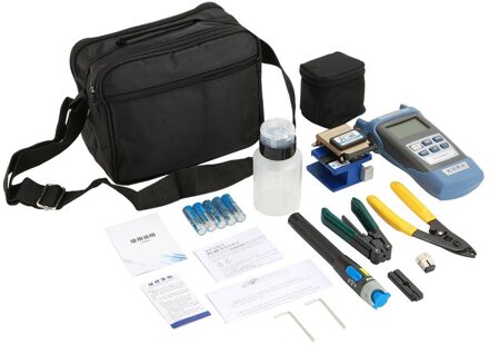 Praktische Glasvezel Ftth Tool Kit Met FC-6S Fiber Cleaver En Optische Power Meter 5Km Visual Fault Locator Fiber stripper