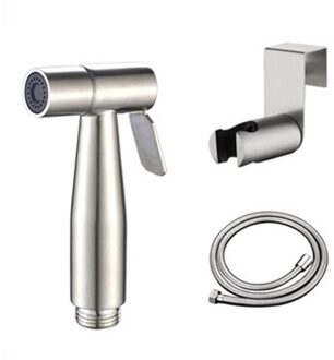 Praktische Handheld Bidet Sproeier Rvs Zelfreinigende Rinser Douchekop Eenvoudige Potje Cleaner Kraan Geen Punch