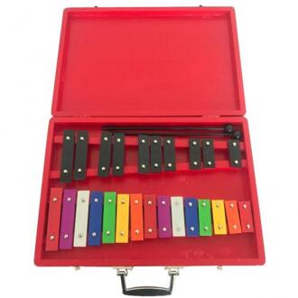 Praktische Instrumenten 25 Tones Aluminium Percussie Piano Vroege Onderwijs Kinderen Speelgoed Voorschoolse Onderwijs Kits Voor Kinderen Rood