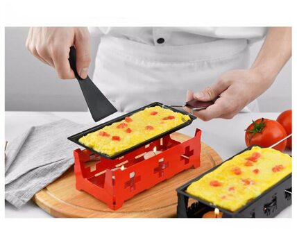 Praktische Kaas Roasters Mini Kaas Non-stick Grill Bakplaat Boter Kaas Barbecue Schotel Huishoudelijke Bbq Bakken Tools wooden handvat