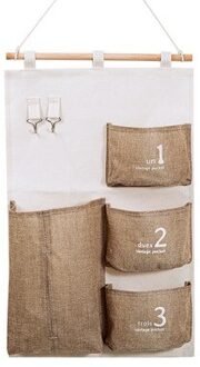 Praktische Katoen & Linnen Opknoping Opbergtas Achter Deur Muur Opknoping Diversen Organizer Bag Home Decor 5