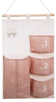 Praktische Katoen & Linnen Opknoping Opbergtas Achter Deur Muur Opknoping Diversen Organizer Bag Home Decor 6