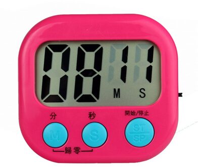 Praktische Koken Timer Wekker LCD Digitale Keuken Countdown Magnetische Timer Stand Koken Timer Count Keuken Gadgets 7Z Rood