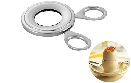 Praktische Metalen Ei Schaar Ei Topper Cutter Shell Opener Roestvrijstalen Gekookt Ei Open Creatieve Keuken Gereedschap Set