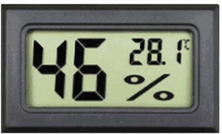 Praktische Mini Digitale Lcd Indoor Handig Temperatuur Hygrometer Sensor Vochtigheid Meter Thermometer Hygrometer Gauge zwart