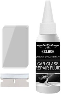 Praktische Multifunctionele Auto Glas Putty Auto Vensterglas Reparatie Middel Crack Chip Hars Voorruit Voorruit Diy Gereedschap 30ml met tool