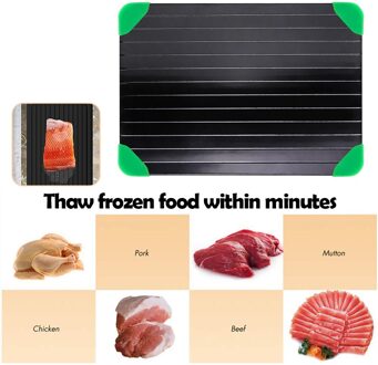 Praktische Ontdooien Lade Non-stick Aluminium Vlees Fruit Snelle Ontdooien Board Voor Unfrozen Voedsel Bacon Keuken Gereedschap 29.5x20.8x0.3cm