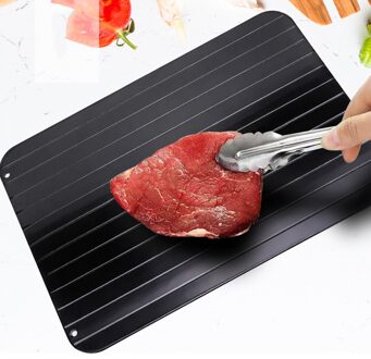Praktische Ontdooien Trays Snelle Ontdooien Aluminium Lade Huishouden Milieuvriendelijke Snijplank Voor Unfrozen Voedsel Vlees 35.5x20.5x0.2cm