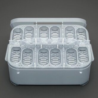 Praktische Plastic 12 Grids Reptielen Ei Incubator Lade Hagedis Snake Eieren Uitgebroed Box Incubatie Tool Terraria