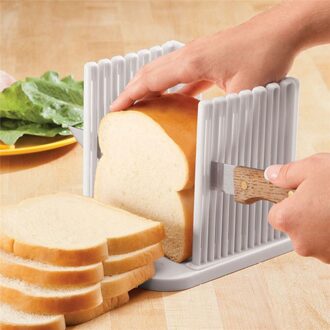 Praktische Plastic Broodsnijmachine Loaf Toast Snijden Gids Cutter Mold Voor Snijden Brood Opvouwbare Keuken Bakken Tools