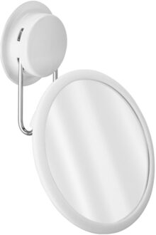 Praktische Rvs Gratis Punch Cosmetische Wc Moderne Make Up 360 Rotatie Zuignap Bad Spiegel Wit Afneembare
