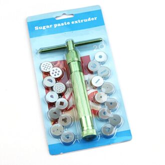 Praktische Rvs Suikerpasta Extruder Craft Gun Thuis Diy Bakken Fondant Cake Sculptuur Polymeer Klei Gereedschap