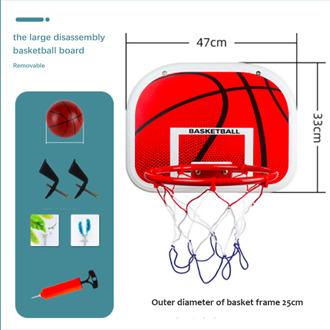 Praktische Schieten Apparatuur Basketbal Stand Plastic Deken Roll Outdoor Bal Basketbal Hoepel Draagbare 3 Size Duurzaam Rood